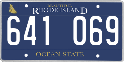 RI license plate 641069