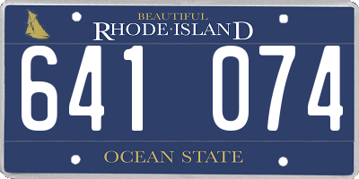 RI license plate 641074