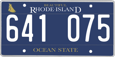 RI license plate 641075