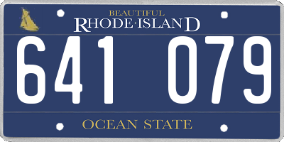 RI license plate 641079