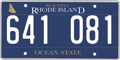 RI license plate 641081