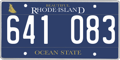 RI license plate 641083