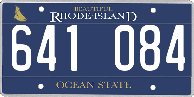 RI license plate 641084