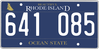 RI license plate 641085