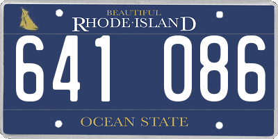 RI license plate 641086