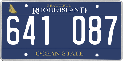 RI license plate 641087