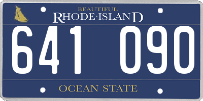 RI license plate 641090