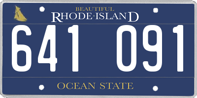 RI license plate 641091