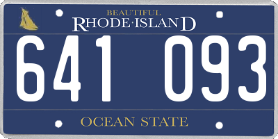 RI license plate 641093