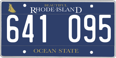 RI license plate 641095