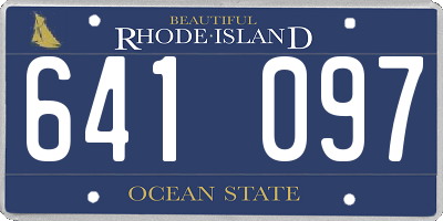 RI license plate 641097