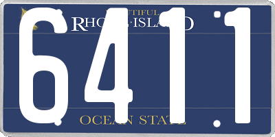 RI license plate 6411