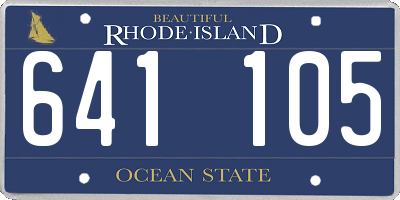 RI license plate 641105