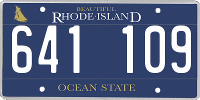 RI license plate 641109