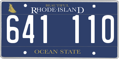 RI license plate 641110
