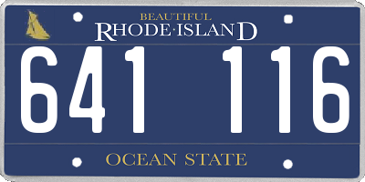 RI license plate 641116