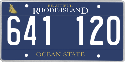 RI license plate 641120