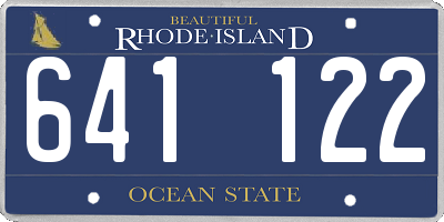 RI license plate 641122