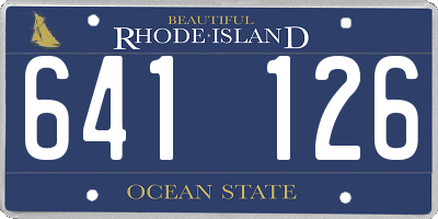 RI license plate 641126