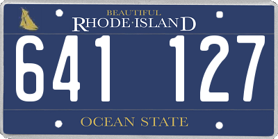 RI license plate 641127