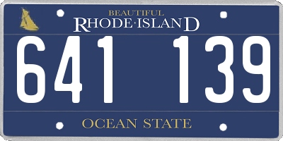 RI license plate 641139