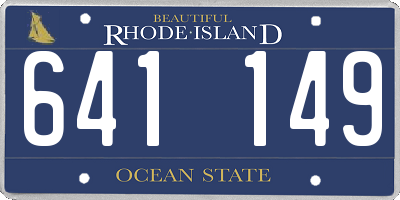 RI license plate 641149