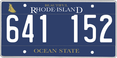 RI license plate 641152