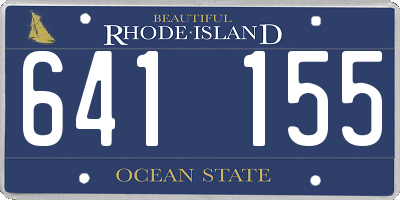 RI license plate 641155