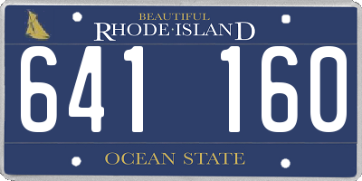 RI license plate 641160