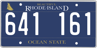 RI license plate 641161