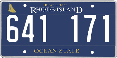 RI license plate 641171
