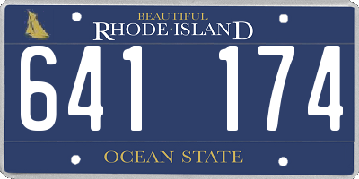 RI license plate 641174