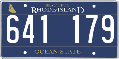 RI license plate 641179