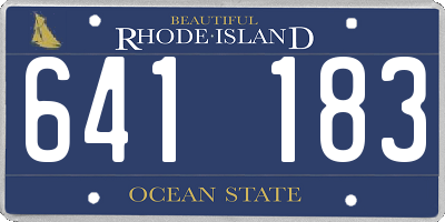 RI license plate 641183