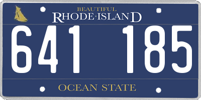 RI license plate 641185