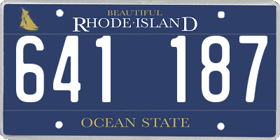 RI license plate 641187