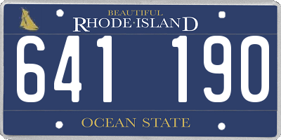 RI license plate 641190