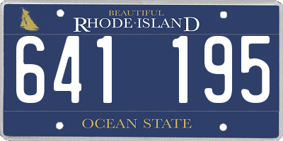 RI license plate 641195