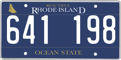 RI license plate 641198