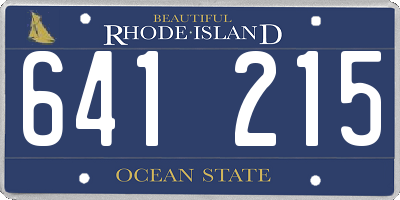 RI license plate 641215