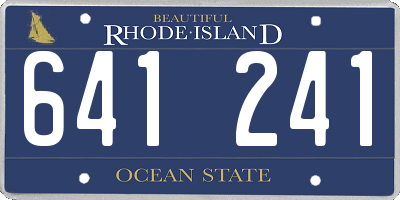 RI license plate 641241