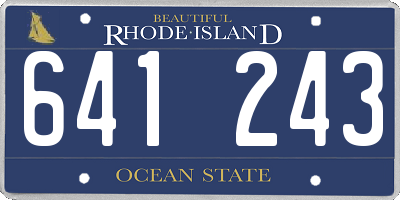 RI license plate 641243