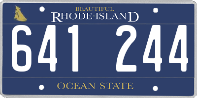RI license plate 641244