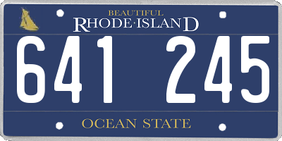 RI license plate 641245