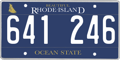 RI license plate 641246