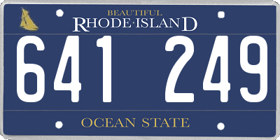 RI license plate 641249