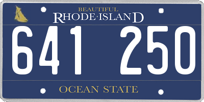RI license plate 641250