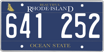 RI license plate 641252