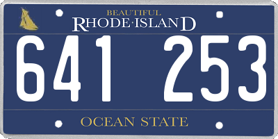 RI license plate 641253