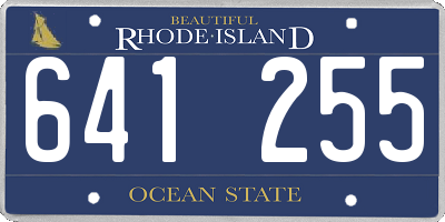 RI license plate 641255
